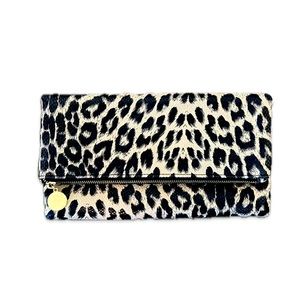 Lulu’s Wild Side Taupe Leopard Print Fold-Over Clutch